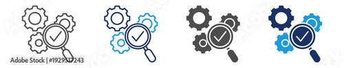operations research icon set with multi concept