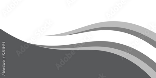 Abstract Wave Background With Smooth Gray Curves for Business and Corporate Design
