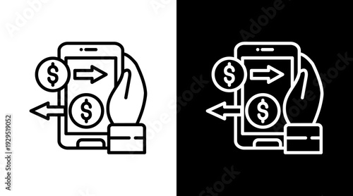 Transaction Icon Sheet Black And White