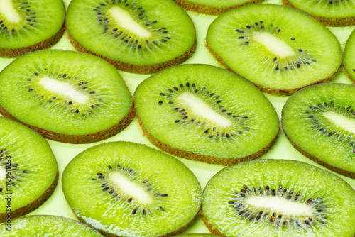 background of sliced ​​green kiwi