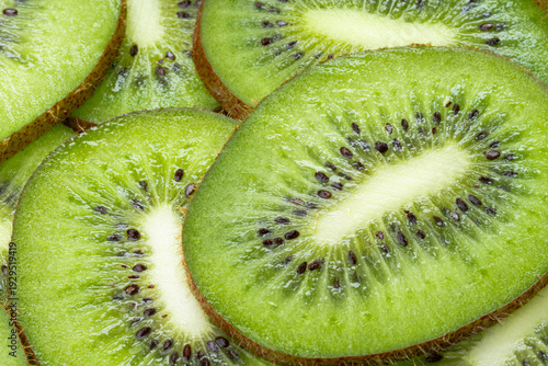 background of sliced ​​green kiwi