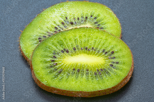 background of sliced ​​green kiwi
