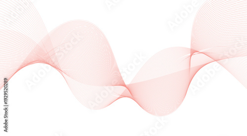 Abstract wave element for design. Digital frequency track equalizer. Stylized line art background. Vector