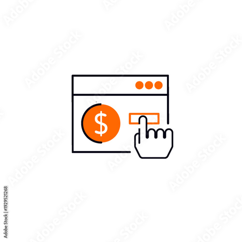 Subscription model icon for SaaS billing, recurring payment, and business revenue system.