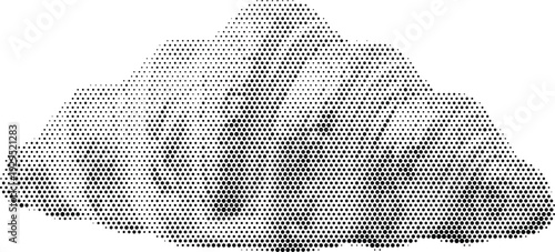 Croissant vector halftone illustration bakery pastry breakfast food isolated on white