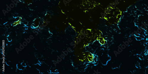 Vector Abstract artistic digital illustration of a dark, patterned surface featuring fluid lines in various shades of blue and gold, creating a dynamic and textured design. Design