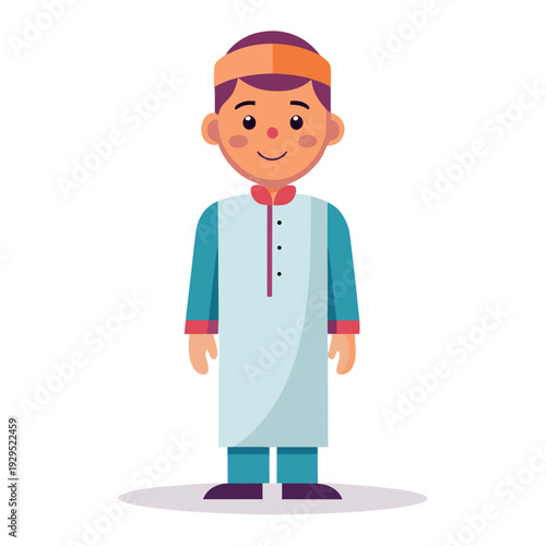 Boy Wearing Traditional Kurta Pajama