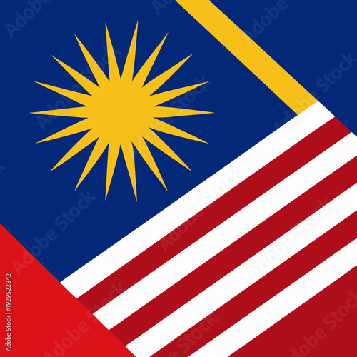 Malaysia Flag Abstract Design