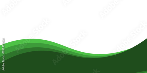 Green Layered Wave Background With Abstract Rolling Hills Design for Eco, Nature and Environmental Themes