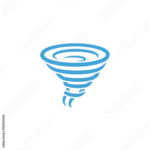 Abstract blue tornado graphic symbolizing power