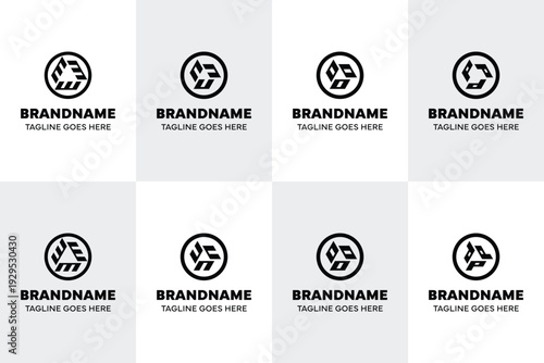 Letters MMM NNN OOO PPP Circular Logo, symbolizing unity, continuity, and modern cohesion