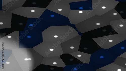 Abstract Geometric Pattern with Glowing Dots and Blurry Light Effect