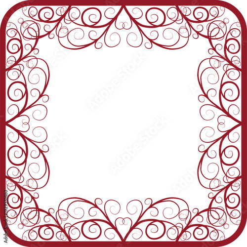A beautiful frame for congratulations. Ornament with swirls.