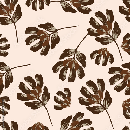 seamless background with leaves