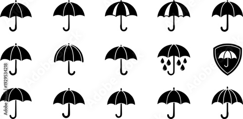 umbrella symbols representing protection and weather preparedness