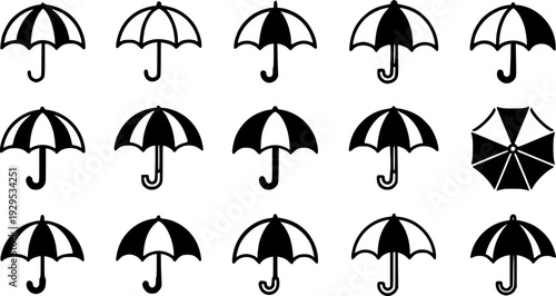 umbrella symbols representing protection and weather preparedness