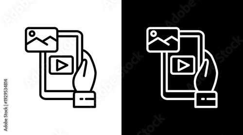 Content Icon Sheet Black And White