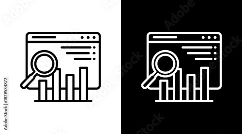Analysis Icon Sheet Black And White