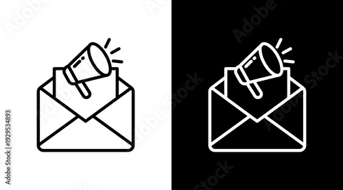 Mail Icon Sheet Black And White
