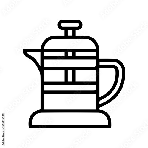Coffee Press Outline Icon