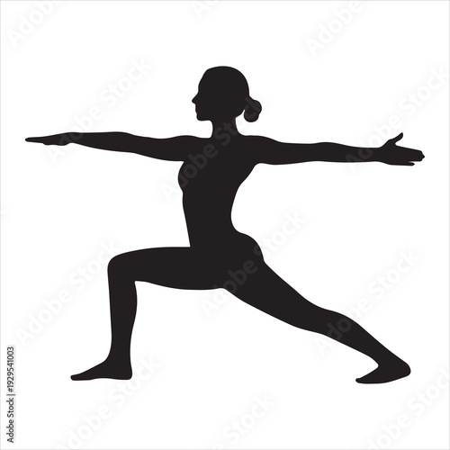 silhouette of a woman doing yoga exercise