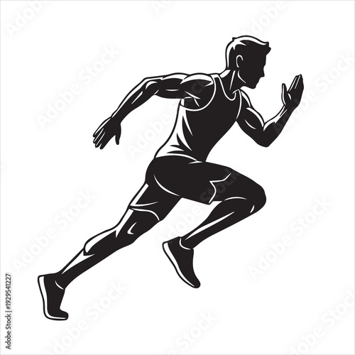 running man vector illustration