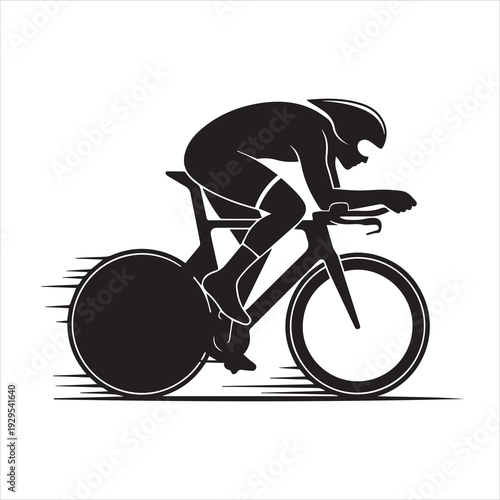 silhouette of a biker