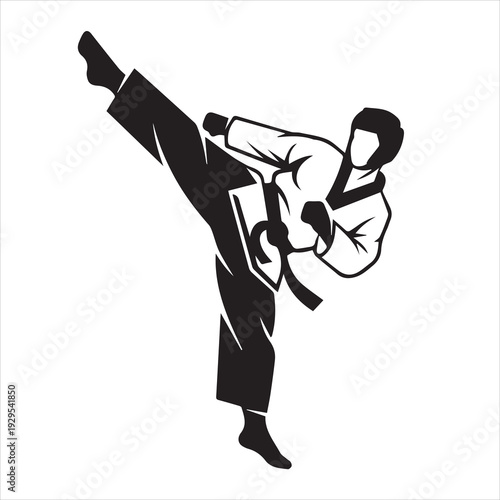 vector illustration of a man exercising