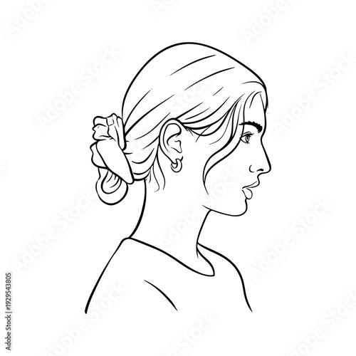 Minimalist line art vector illustrations of diverse women profiles with various hairstyles. Elegant female silhouettes for International Woman Day, beauty, empowerment, and hair care branding
