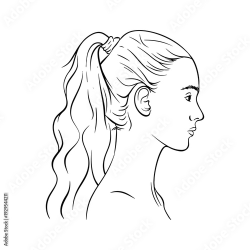 Minimalist line art vector illustrations of diverse women profiles with various hairstyles. Elegant female silhouettes for International Woman Day, beauty, empowerment, and hair care branding