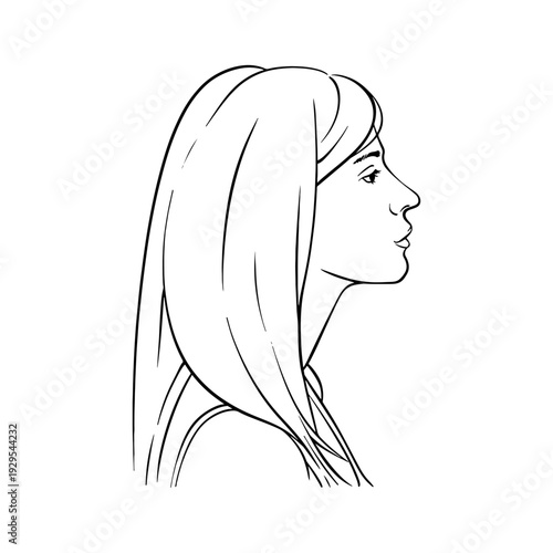 Minimalist line art vector illustrations of diverse women profiles with various hairstyles. Elegant female silhouettes for International Woman Day, beauty, empowerment, and hair care branding