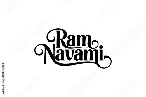 Classic Ram Navami Elegant Serif Script Typography Design