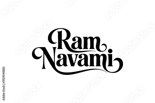 Classic Ram Navami Elegant Serif Script Typography Design