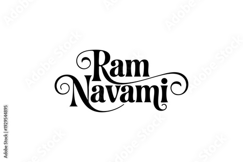 Classic Ram Navami Elegant Serif Script Typography Design