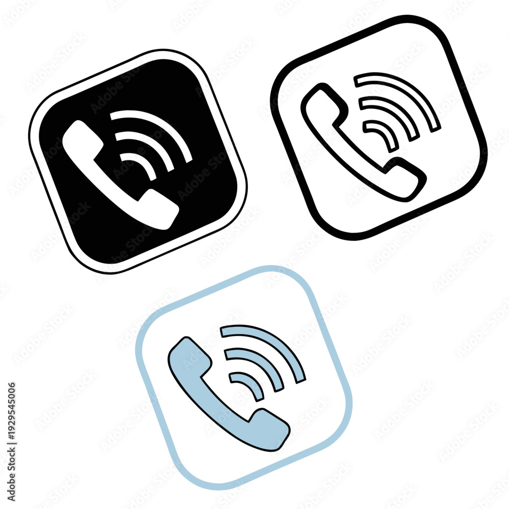 custom made wallpaper toronto digitalThree icons representing phone signals in different colors and styles. Vector