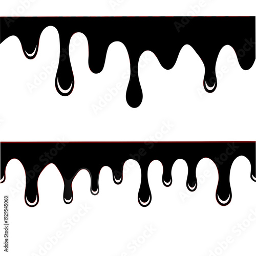 A black and white image of liquid dripping Vector