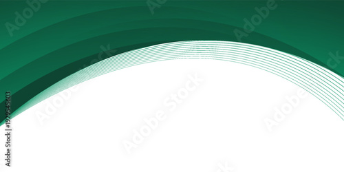 Elegant Green and Gold curve line Header Design background suitable for Certificate Templates Invitation.