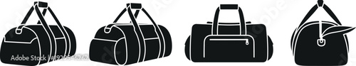 Four different types of black handbags