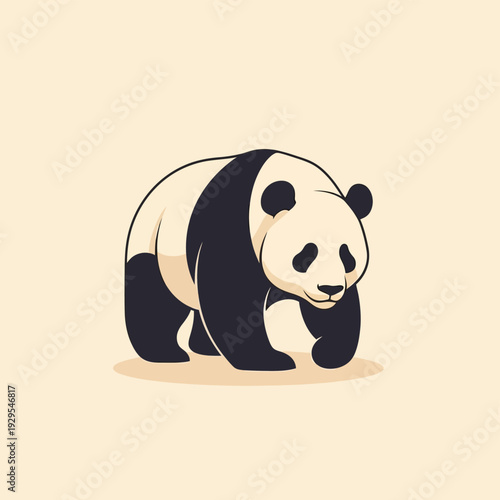 Cartoon Panda Bear Illustration.