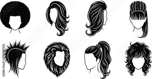 Eight different hairstyles for women