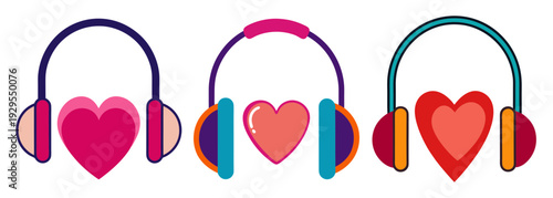 Three heart headphones designs for music lovers