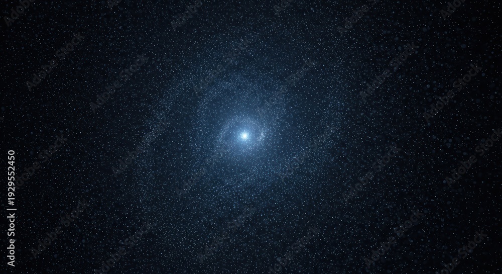 Obraz premium A distant galaxy viewed from space with a bright central core surrounded by spiral arms