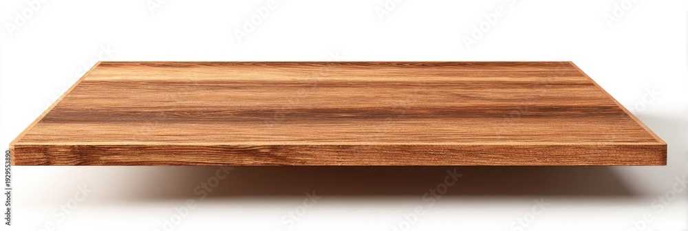 Obraz premium A simple wooden cutting board with visible grain, isolated on white