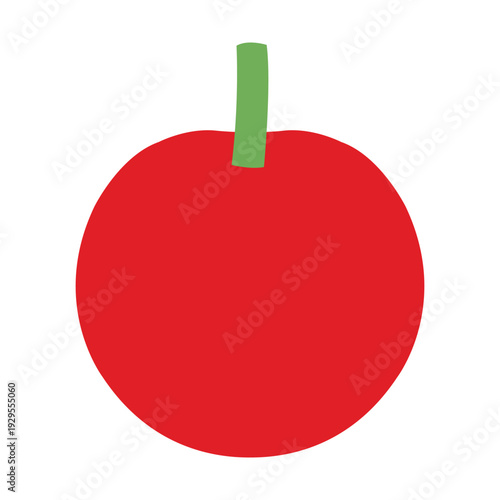 vector red apple isolated on white
