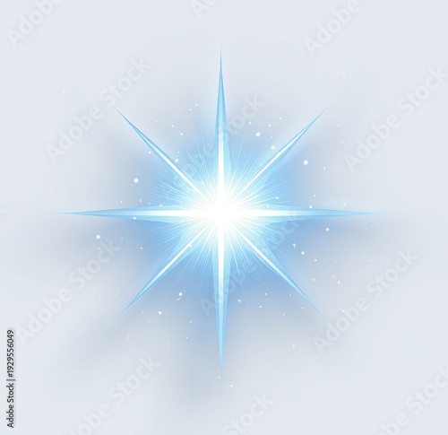 Wallpaper Mural A bright, luminous starburst with eight pointed rays emanates light Torontodigital.ca