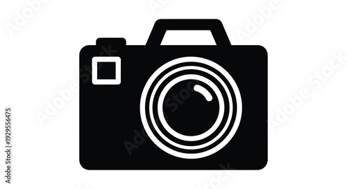 A striking black silhouette of a classic camera showcasing minimalist design and photographic equipment silhouette high quality professional detailed