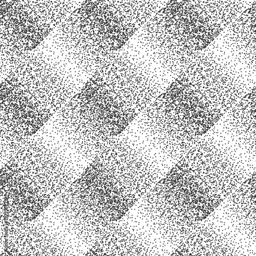 Stippled stripes Seamless Pattern Geometric Abstract Background. Tileable Aesthetic Texture Dotted diagonal Tilt Cells Repetitive Wallpaper. Halftone Retro Art vector Illustration