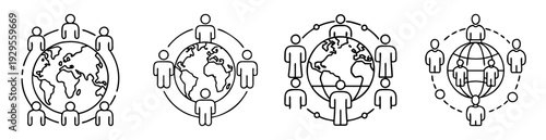 Illustrations of Global Connection and Collaboration with People Around the World