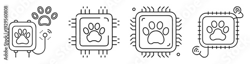 Conceptual representation of pet technology in a digital interface format design