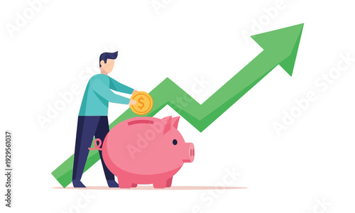 Saving money and watching it grow with each deposit made